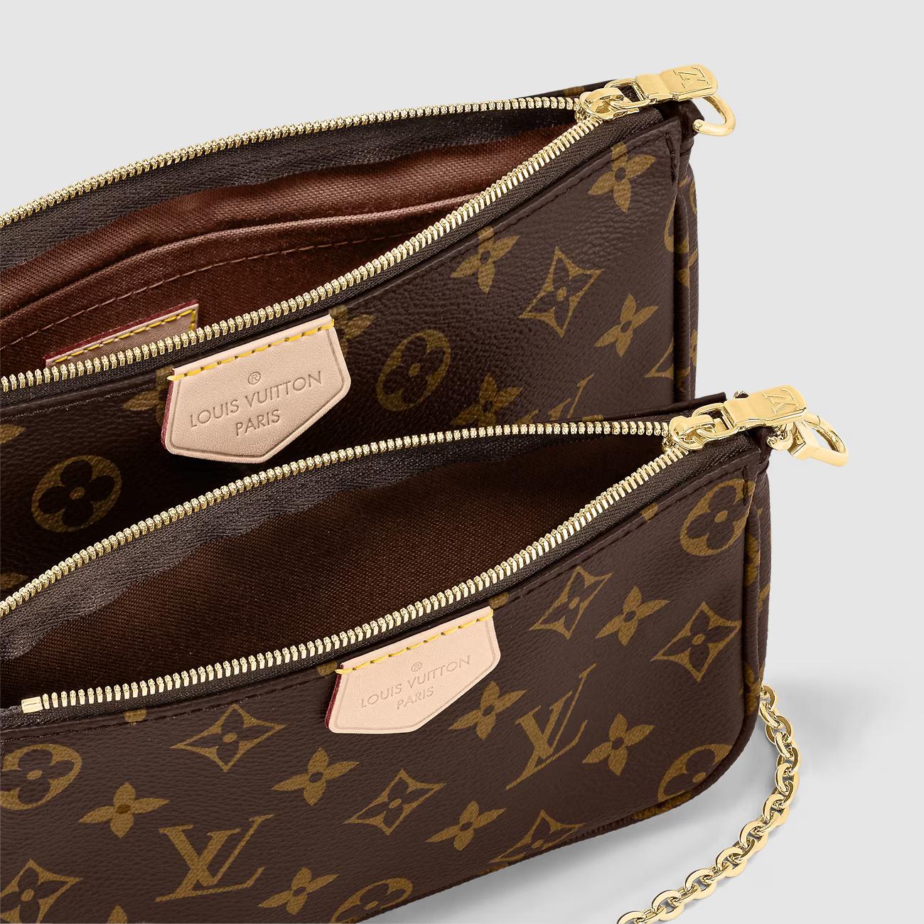 Túi Louis Vuitton Multi Pochette Accessoires Nữ Monogram Xanh Khaki